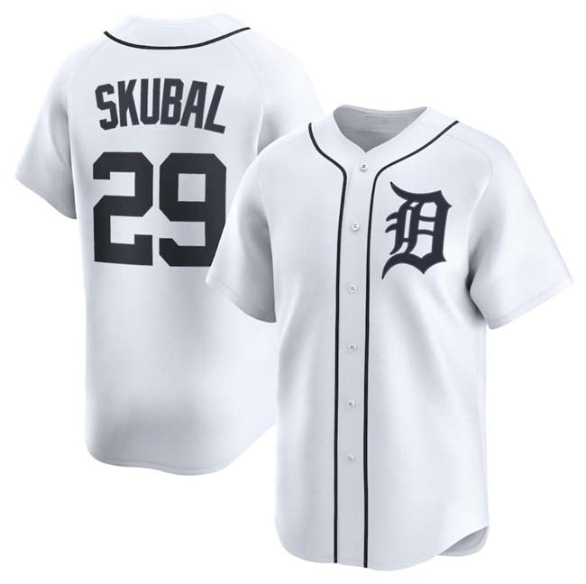 Detroit Tigers #29 Tarik Skubal White 2024 Home Limited Stitched Baseball Jersey