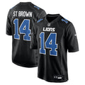 Detroit Lions Amon-Ra St. Brown Carbon Black Carbon Fashion Jersey