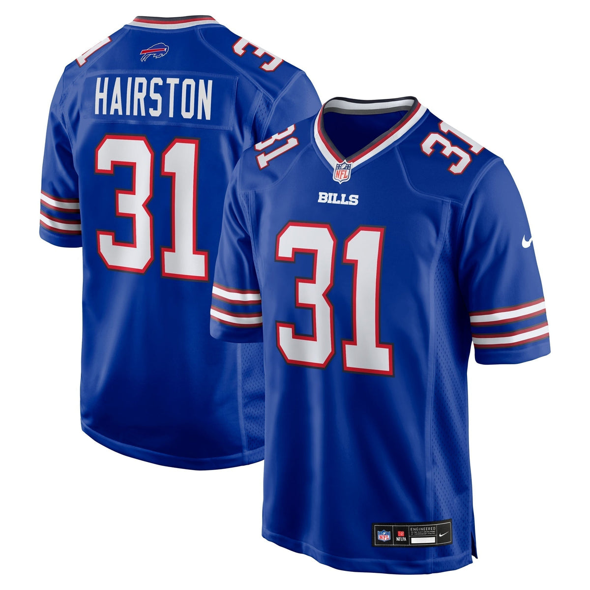 Buffalo Bills Maxwell Hairston Royal 2025  Draft First Round Pick Game Jersey