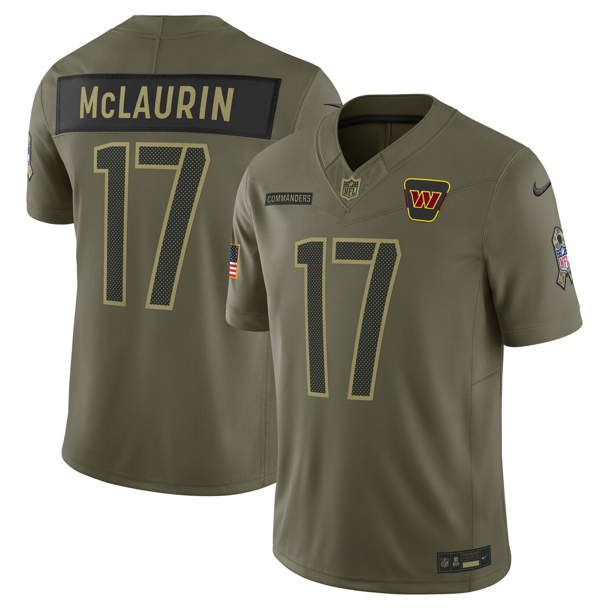 Washington Commanders Terry McLaurin Olive 2025 Salute to Service Limited Jersey