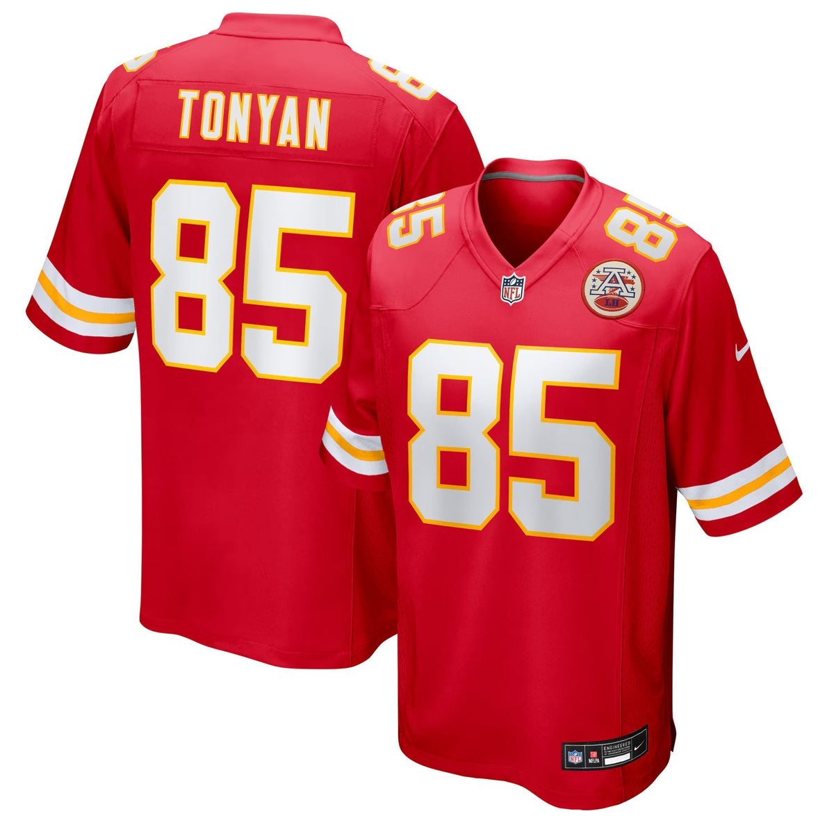 Kansas City Chiefs Robert Tonyan Red Team Game Jersey