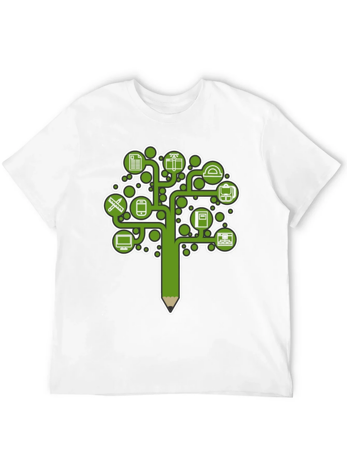 Education Tree Graphic Tee - Black Cotton T-Shirt