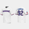#92 GENESIS CABRERA DOMINICAN REPUBLIC BASEBALL 2023 WORLD BASEBALL CLASSIC REPLICA JERSEY C WHITE Stitches Baseball Jerseys