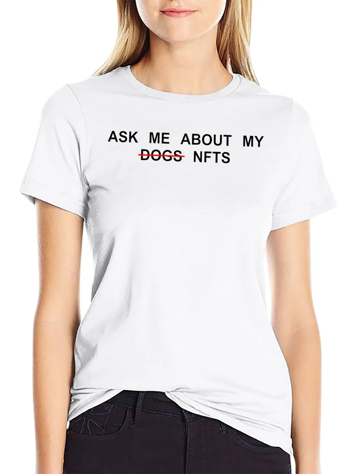Ask Me About My NFTs Black T-Shirt