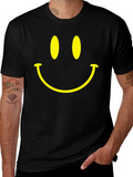Smiley Face Graphic T-Shirt - Classic Happy Design