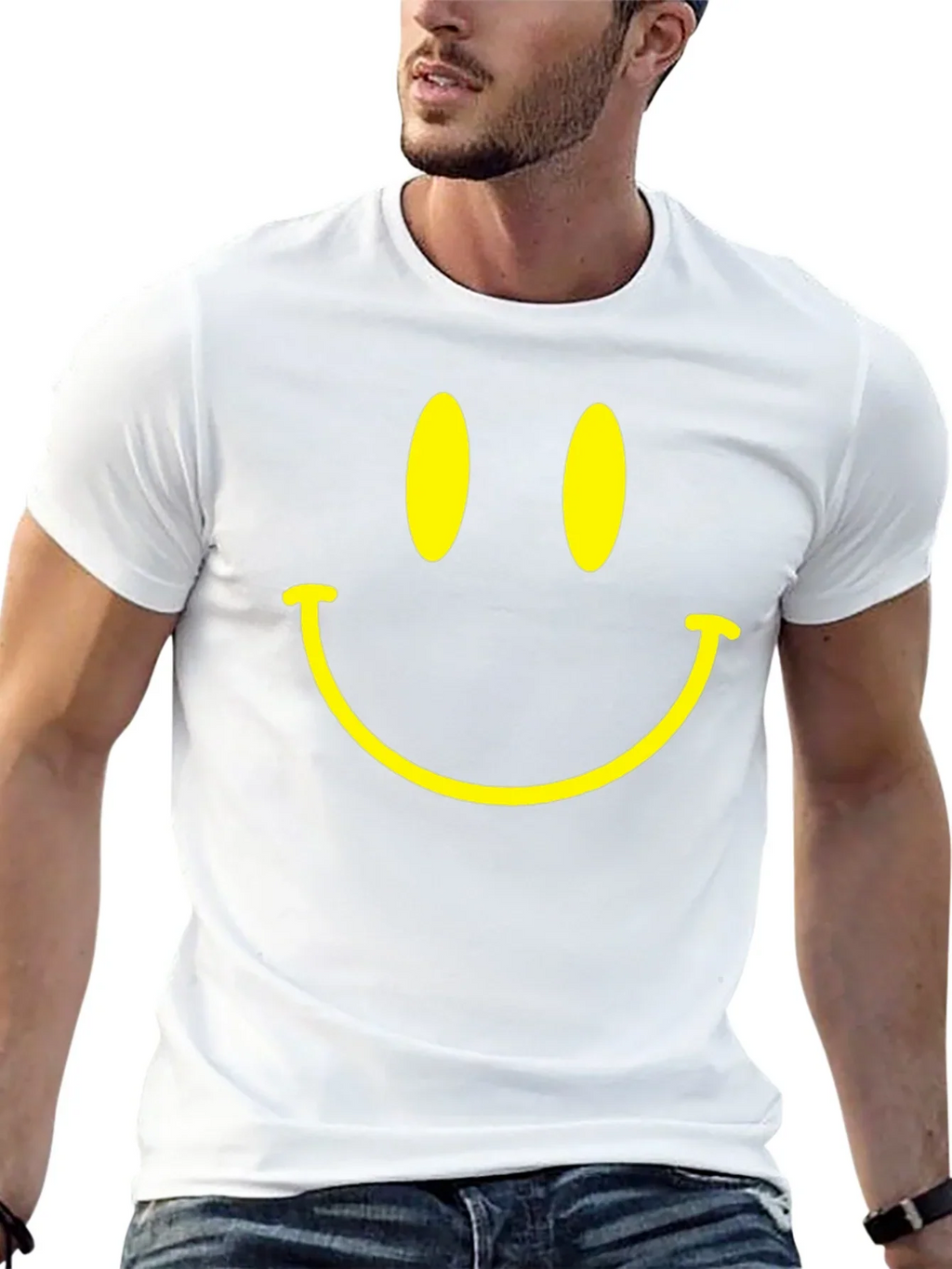 Smiley Face Graphic T-Shirt - Classic Happy Design