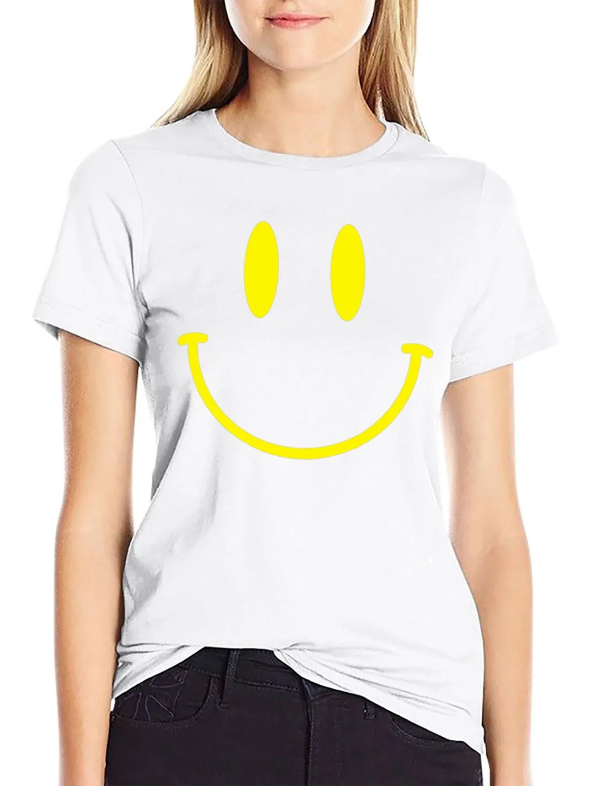 Smiley Face Graphic T-Shirt - Classic Happy Design