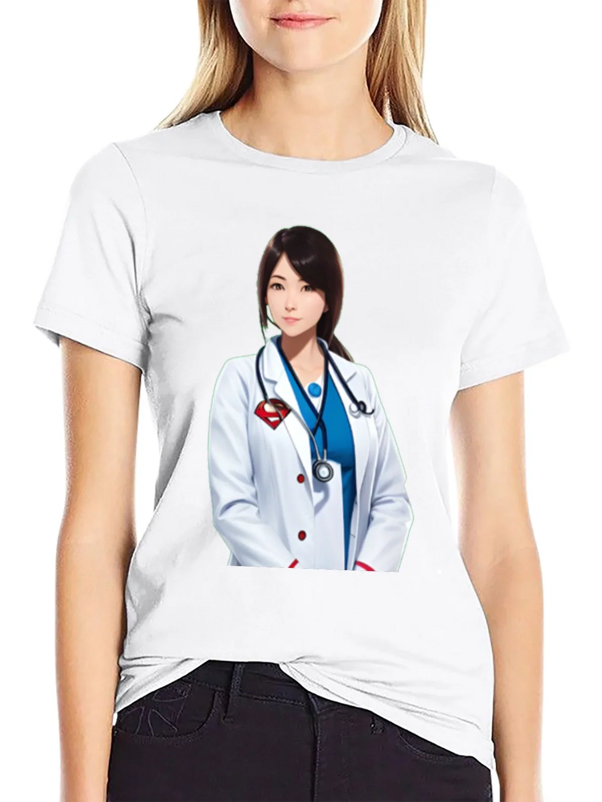 Doctor Superwoman T-Shirt - Stylish Medical Hero Design