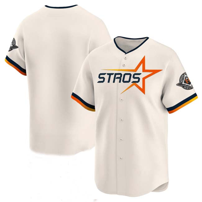 Houston Astros Blank Cream 2025 City Connect Limited Stitched Baseball Jersey