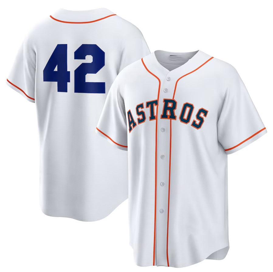 Houston Astros Home 2025 Jackie Robinson Day Replica Jersey - White Stitched Baseball Jersey