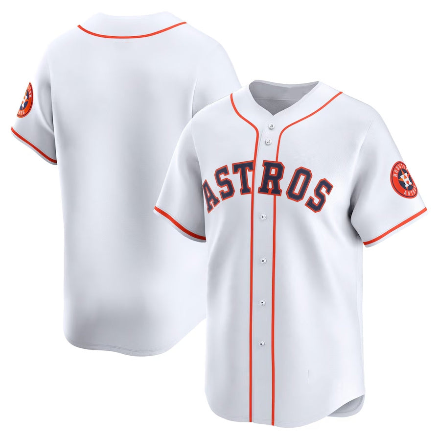 Houston Astros Home Limited Jersey - White Stitched Baseball Jersey
