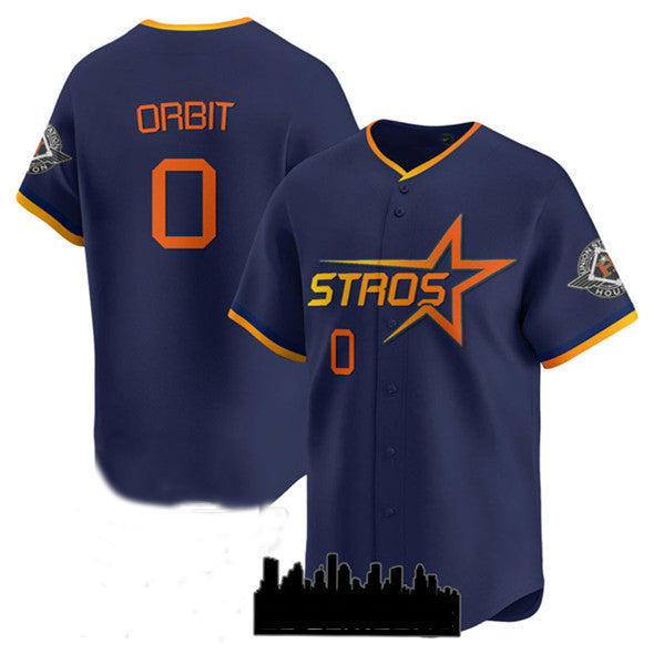 Houston Astros #0 Kaleb Ort Navy 2025 City Connect Limited Stitched Baseball Jersey