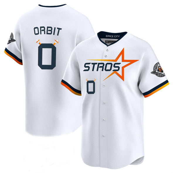 Houston Astros #0 Orbit White 2025 City Connect Limited Stitched Baseball Jersey