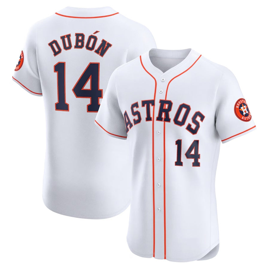 Houston Astros #14 Mauricio Dubon Home Elite Player Jersey - White Stitched Baseball Jersey