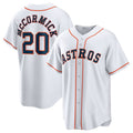 Houston Astros #20 Chas McCormick Home Replica Player Jersey - White Stitched Baseball Jersey
