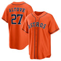 Houston Astros #27 Jose Altuve Alternate Replica Player Name Jersey - Orange Stitched Baseball Jersey