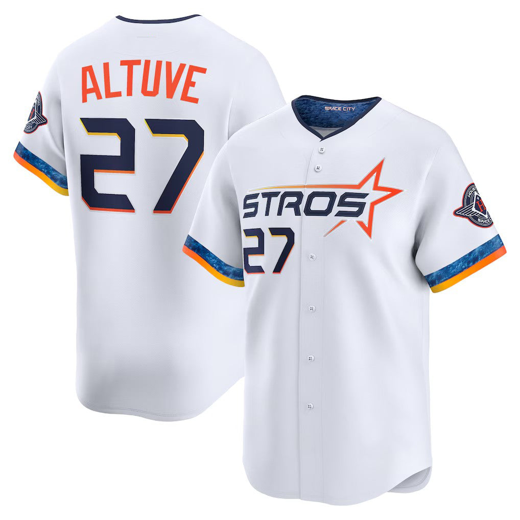 Houston Astros #27 Jose Altuve White 2025 City Connect Limited Player Stitched Baseball Jersey