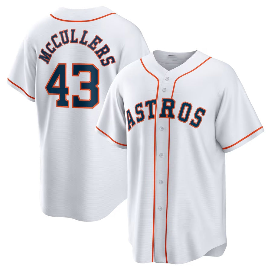 Houston Astros #43 Lance McCullers Jr. Home Replica Jersey - White Stitched Baseball Jersey