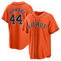 Houston Astros #44 Yordan lvarez Alternate Replica Player Jersey - Orange Stitched Baseball Jersey