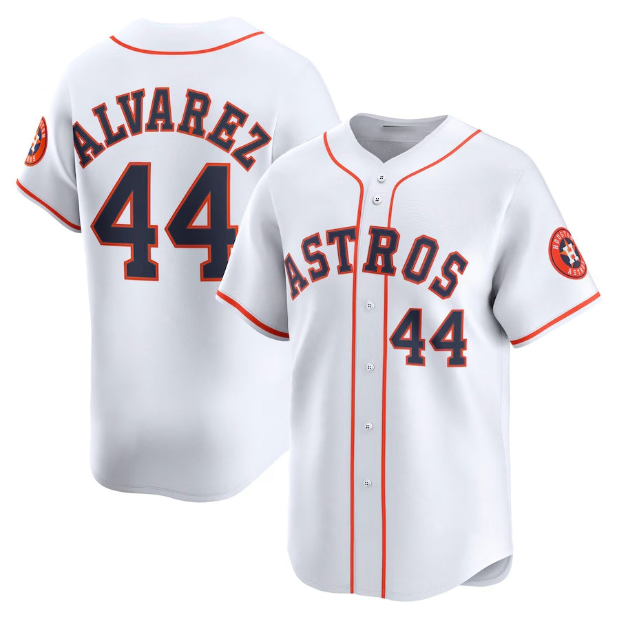 Houston Astros #44 Yordan Alvarez Home Limited Player Jersey - White Stitched Baseball Jersey