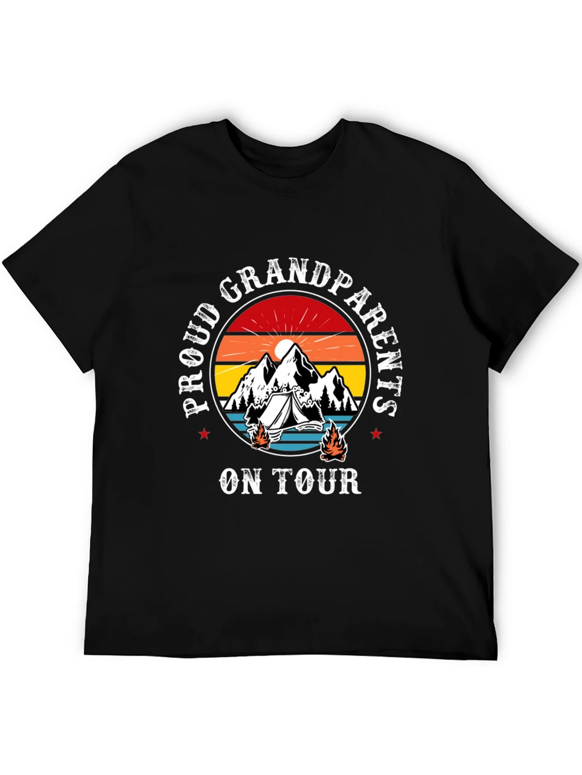 Proud Grandparents On Tour Black T-Shirt