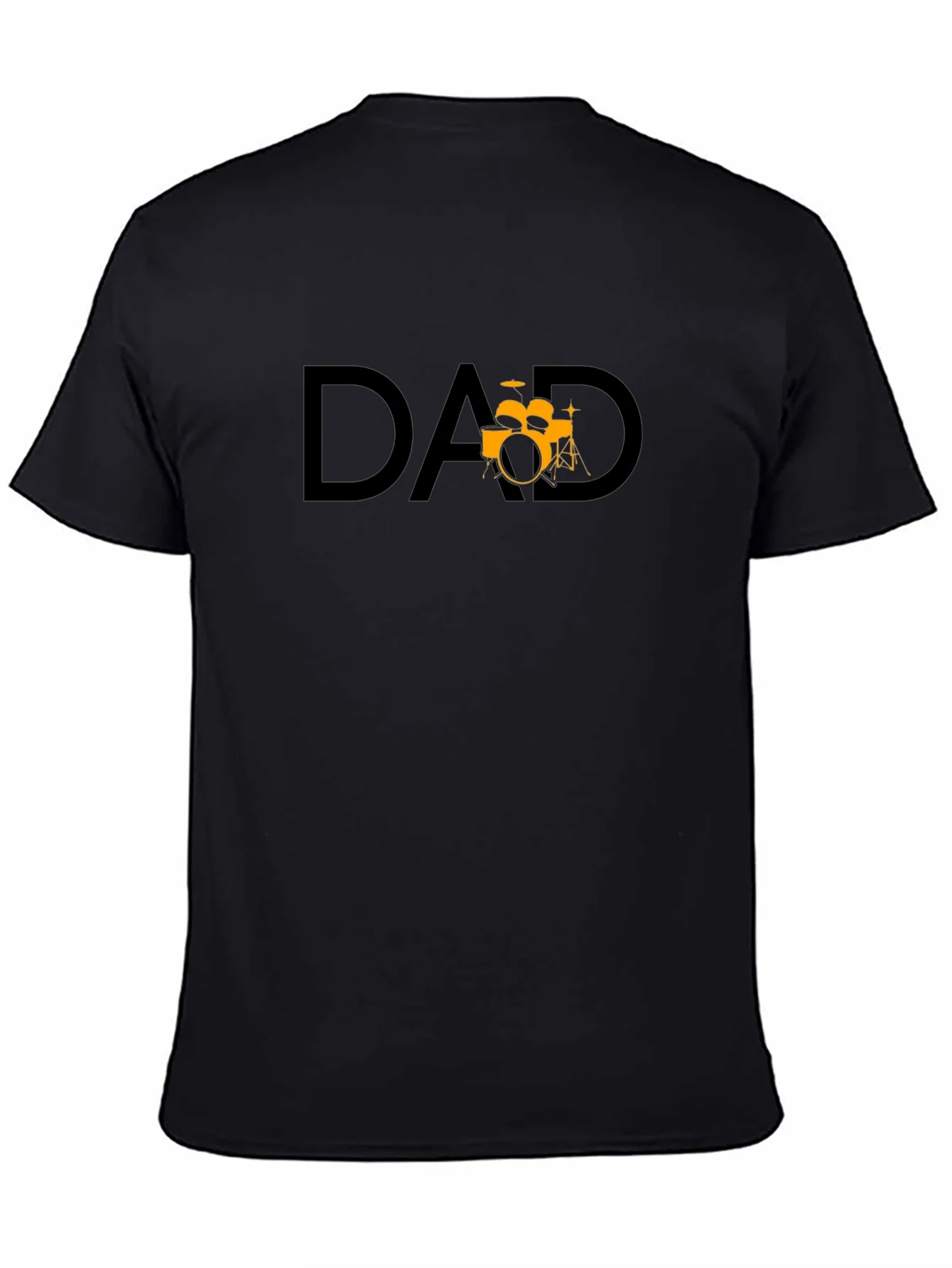 Dad Drum Set Graphic T-Shirt - Black Cotton Tee