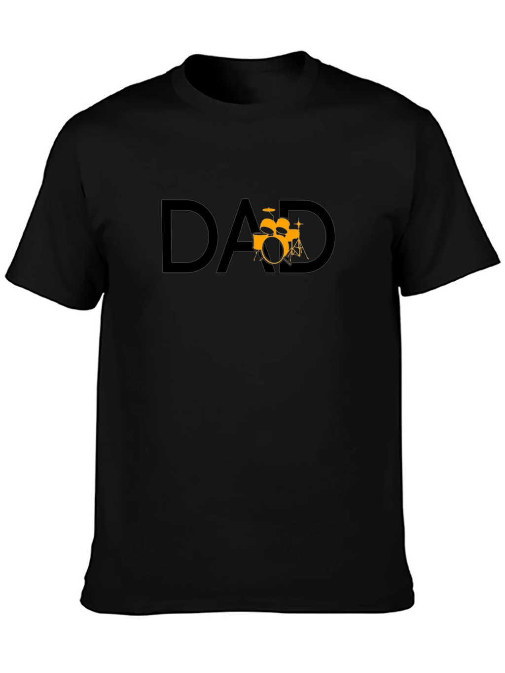Dad Drum Set Graphic T-Shirt - Black Cotton Tee