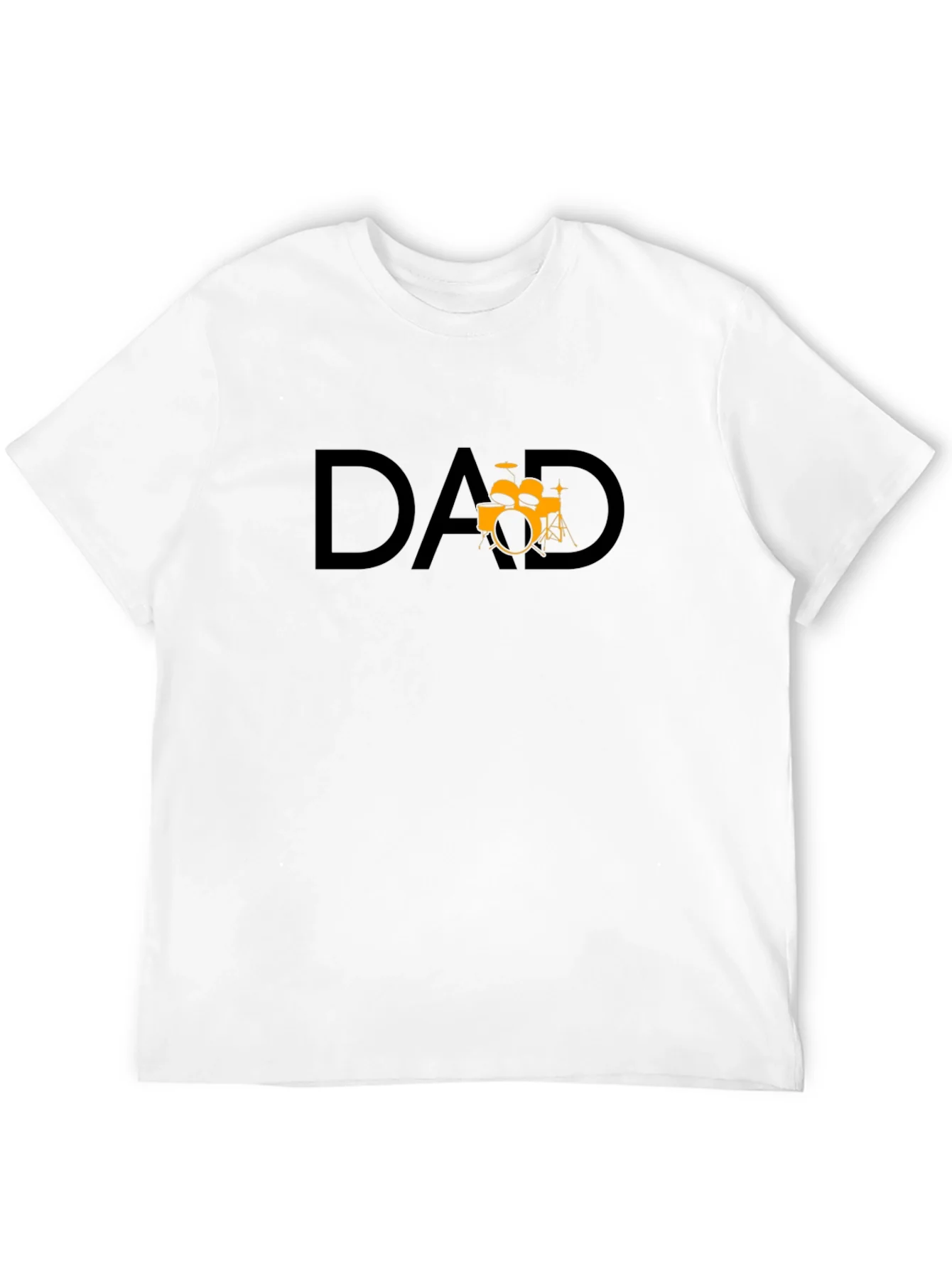 Dad Drum Set Graphic T-Shirt - Black Cotton Tee