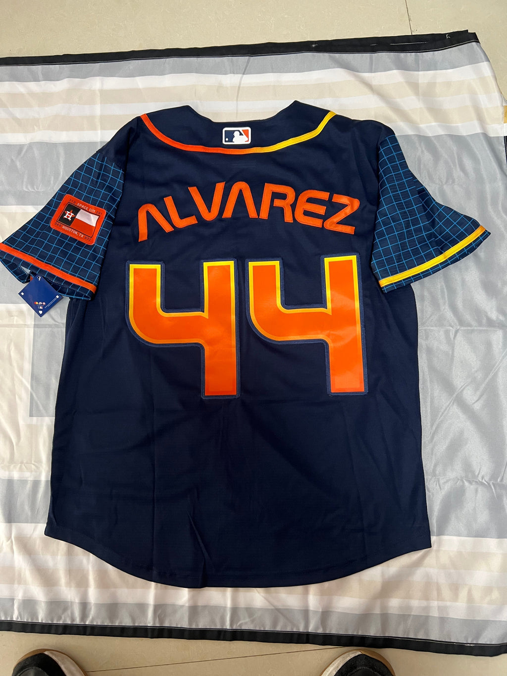 Baseball Jerseys New Houston Astros 44 Yordan Alvarez Navy Stitched 2022 Space City Connect Jerseys