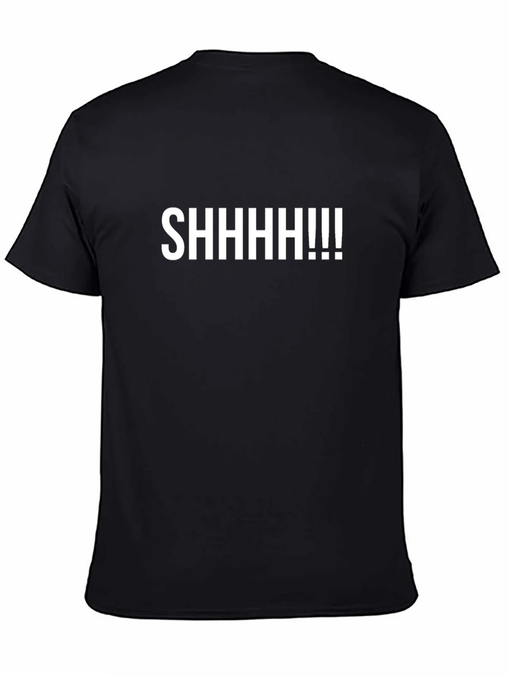 SHHHHH!!! Graphic Tee - Black Cotton T-Shirt