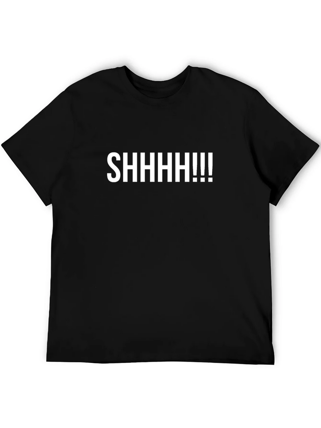 SHHHHH!!! Graphic Tee - Black Cotton T-Shirt