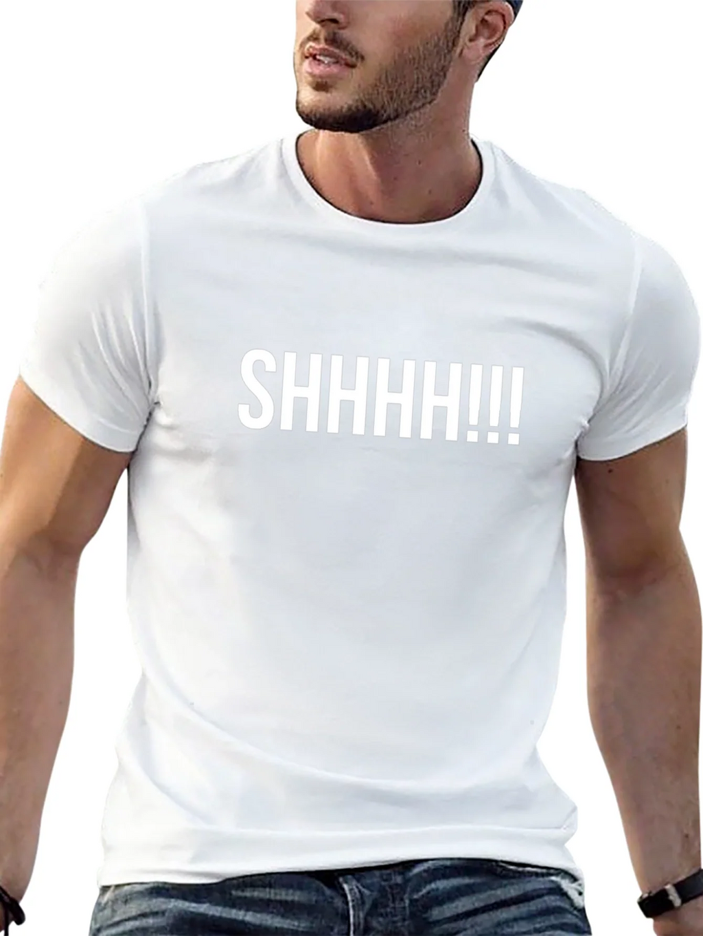 SHHHHH!!! Graphic Tee - Black Cotton T-Shirt