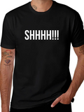 SHHHHH!!! Graphic Tee - Black Cotton T-Shirt
