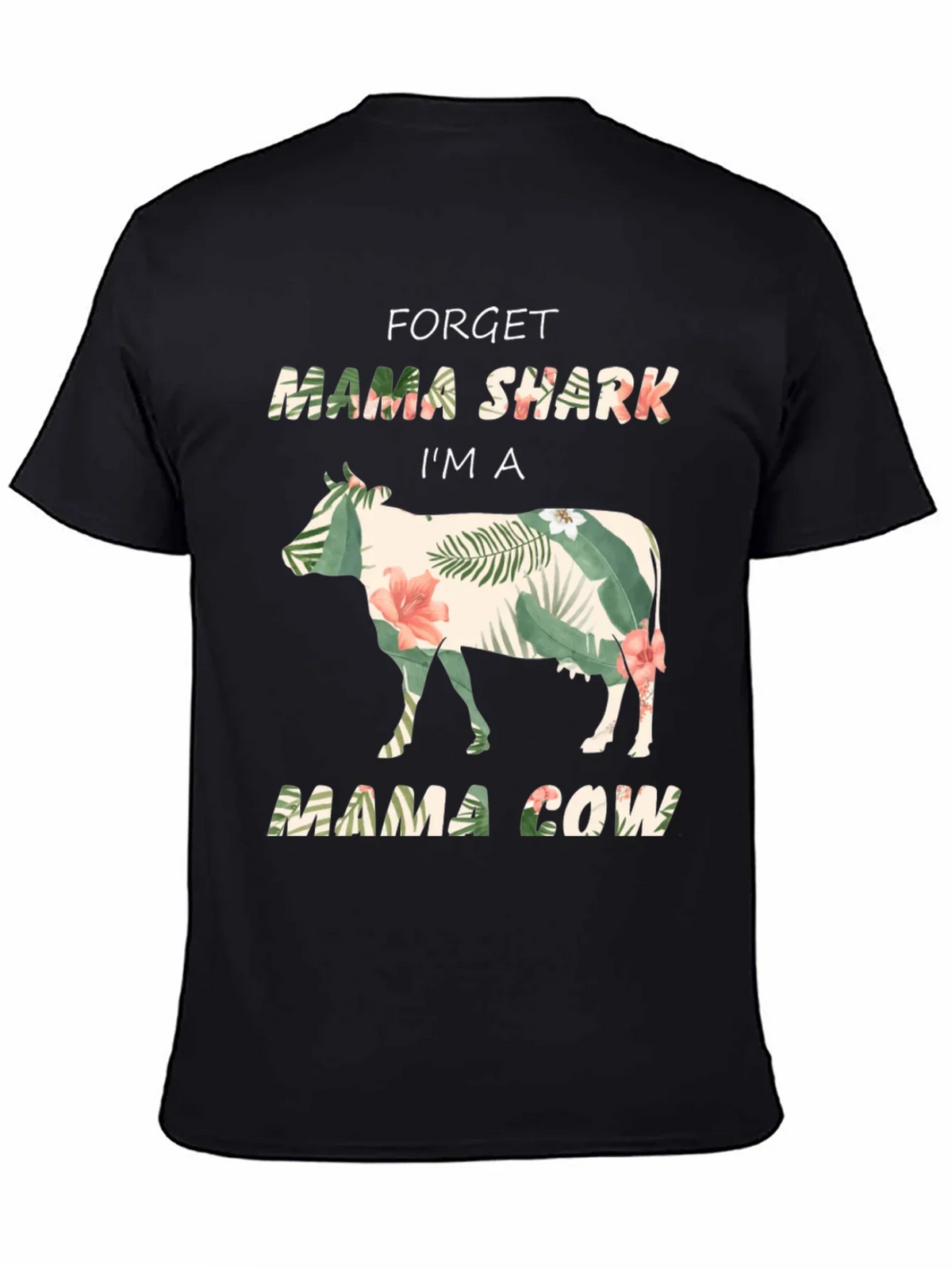 Mama Cow Graphic Tee - Floral Cow Shirt