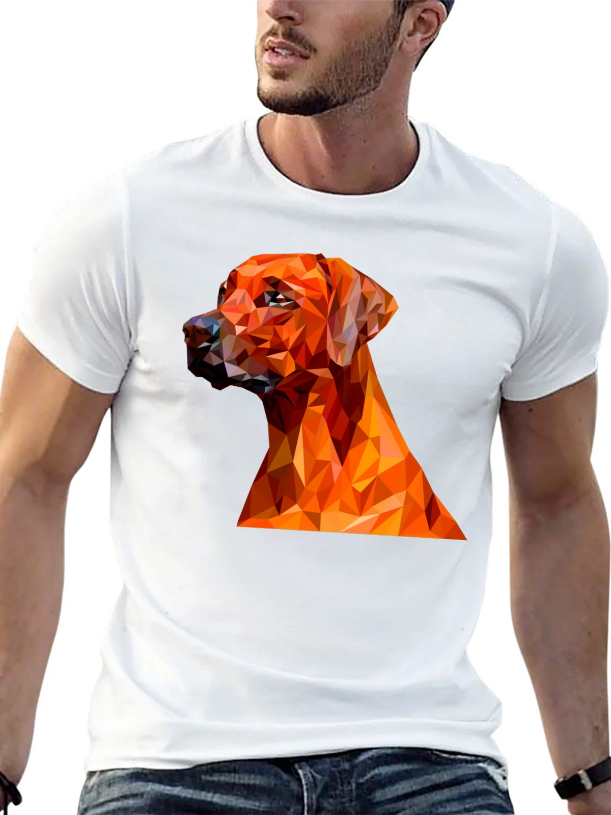 Geometric Dog Graphic Tee