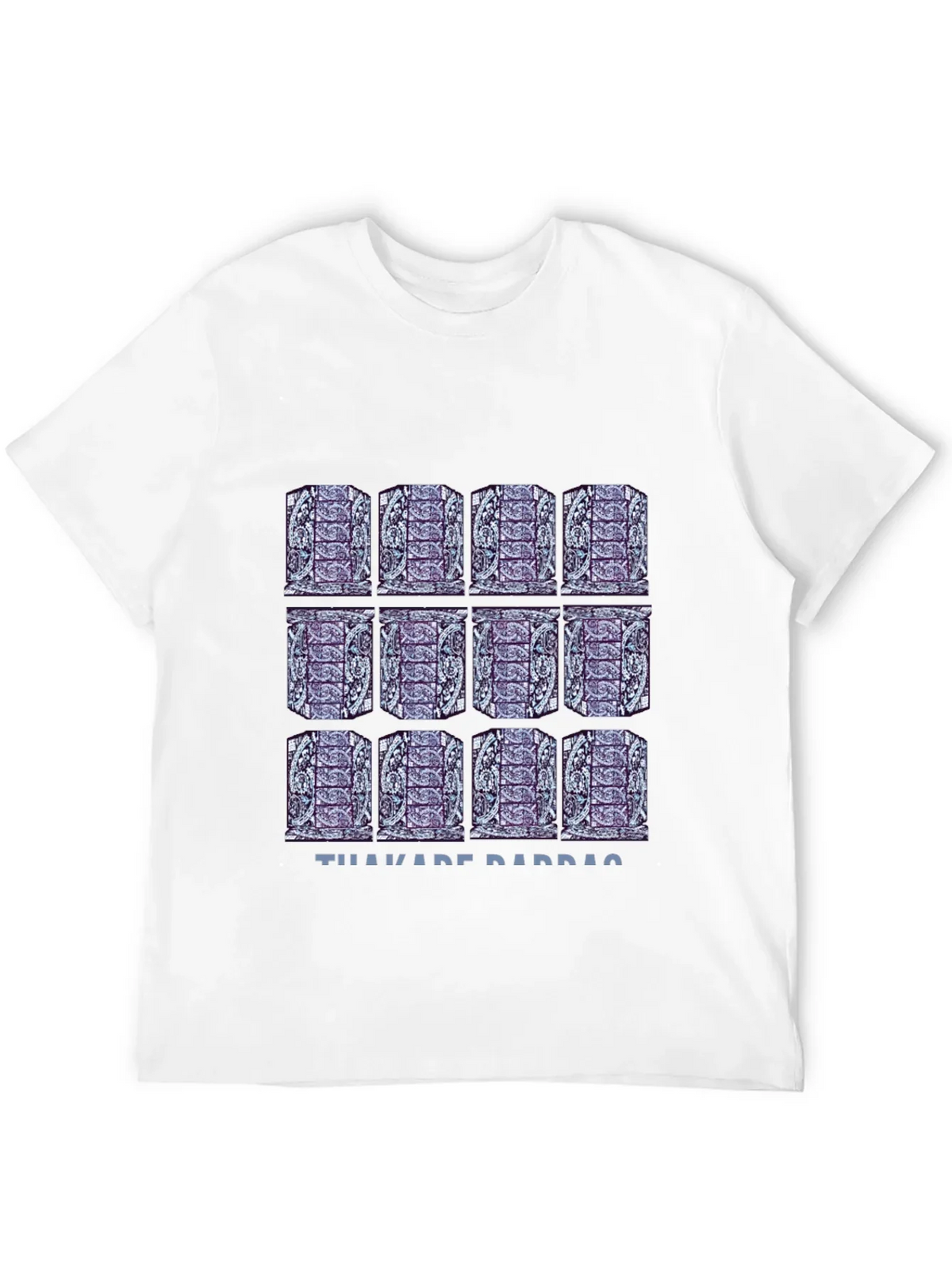 Pattern Print Black T-Shirt