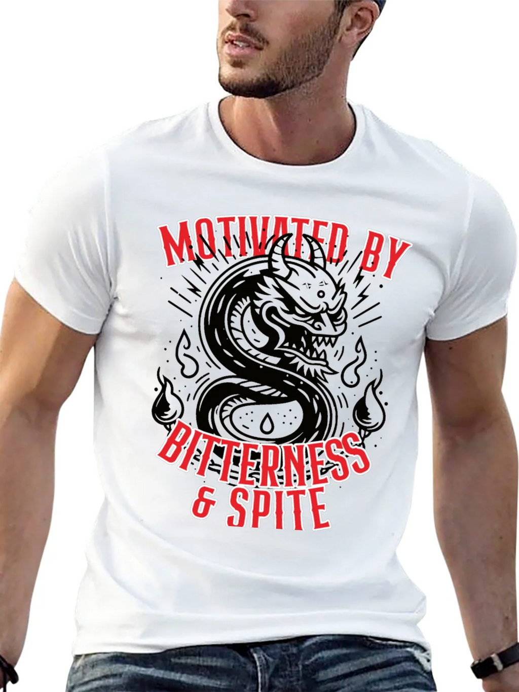 Motivated By Bitterness & Spite Graphic T-Shirt