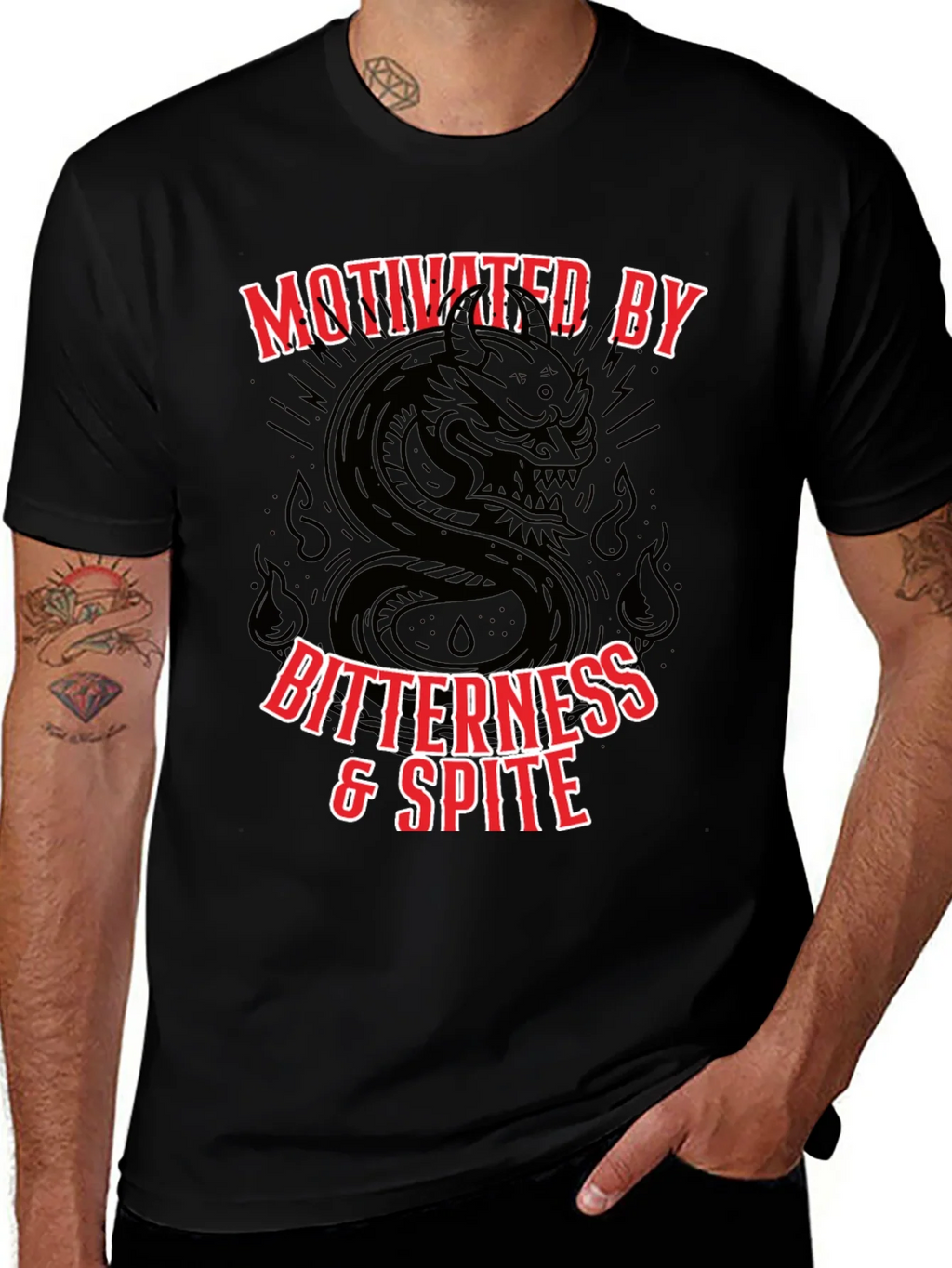 Motivated By Bitterness & Spite Graphic T-Shirt