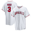 Los Angeles Angels #3 Taylor Ward Home Replica Jersey - White Stitched Baseball Jersey