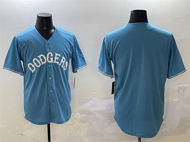 Los Angeles Dodgers Blank Light Blue Limited Stitched Baseball Jersey