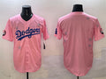 Los Angeles Dodgers Blank Pink 2025 Tokyo Series Limited Stitched Baseball Jersey
