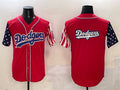 Los Angeles Dodgers Team Big Logo Red Limited Stitched Baseball Jersey
