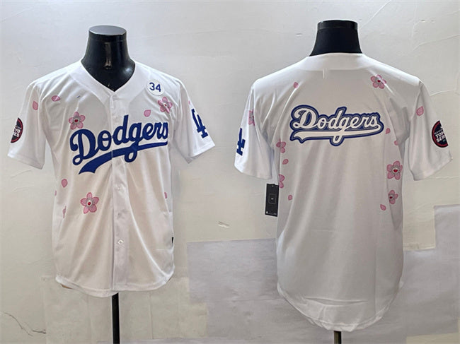 Los Angeles Dodgers Team Big Logo White 2025 Tokyo Series Limited Stitched Baseball Jersey