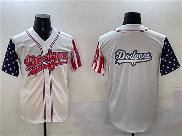Los Angeles Dodgers Team Big Logo White Limited Stitched Baseball Jersey