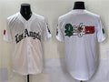 Los Angeles Dodgers Team Big Logo White Mexico 2025 LA Gothic Style With Fernando Patch Vapor Premier Limited Stitched Baseball Jersey