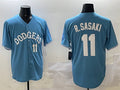 Los Angeles Dodgers #11 Roki Sasaki Light Blue Limited Stitched Baseball Jersey