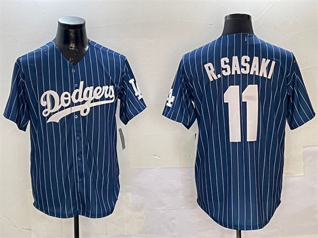 Los Angeles Dodgers #11 Roki Sasaki Navy Cool Base Stitched Baseball Jersey