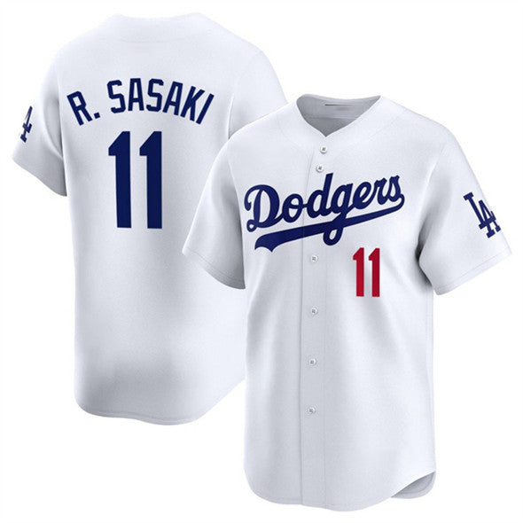 Los Angeles Dodgers #11 Roki Sasaki White 2025 Home Limited Stitched Baseball Jersey