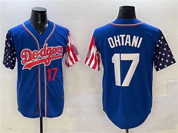 Los Angeles Dodgers #17 Shohei Ohtani Royal Limited Stitched Baseball Jersey