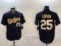 Los Angeles Dodgers #25 Tommy Edman Black Gold Limited Stitched Baseball Jersey